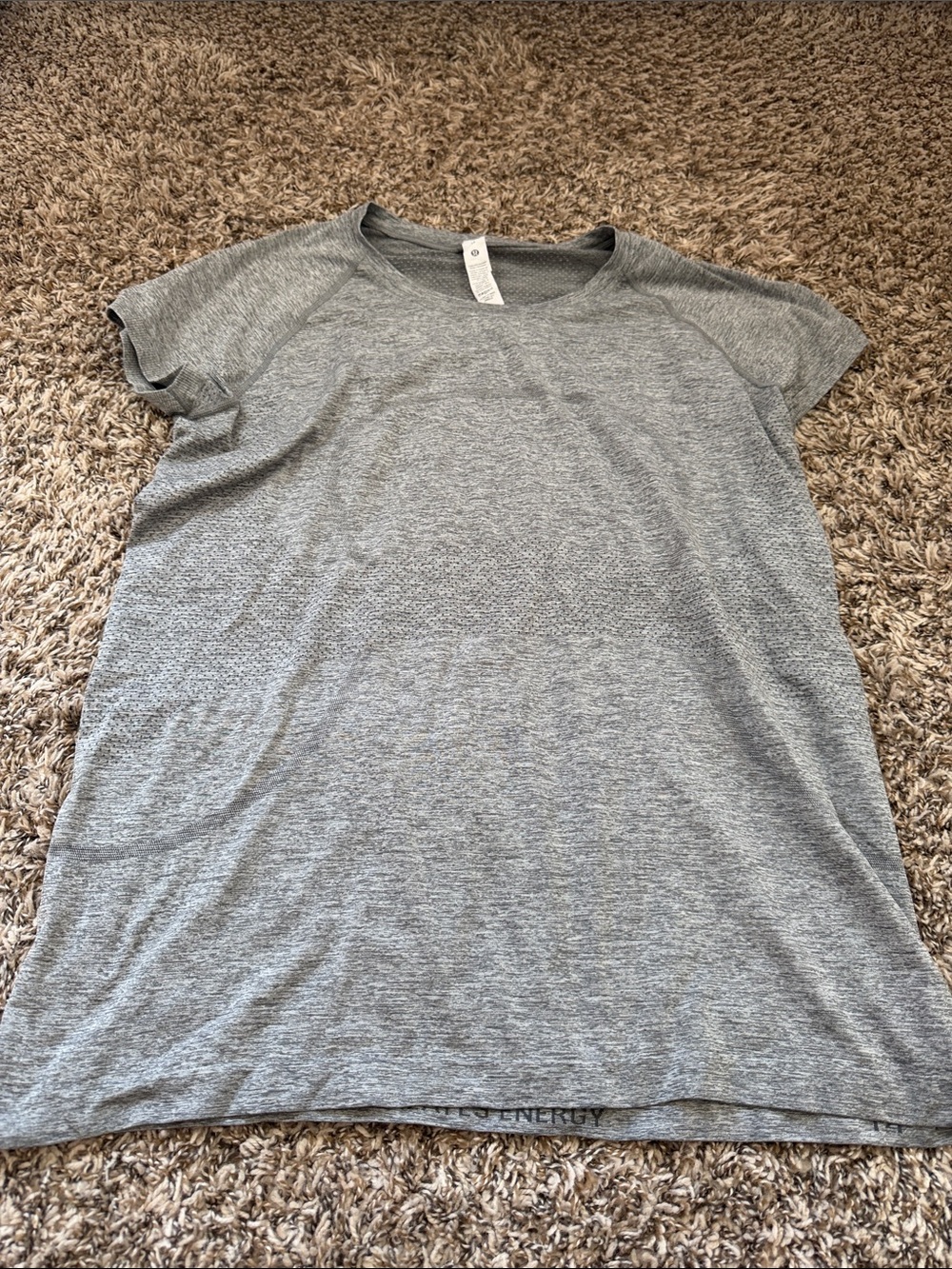 lululemon athletica Heather Gray Short Sleeve Tee